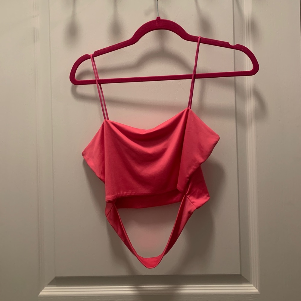 hot pink crop top